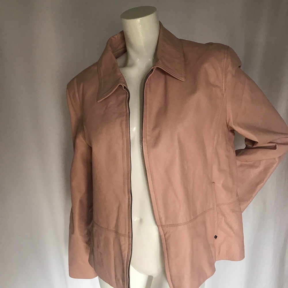 Black Rivet Women’s Pink Leather Coat